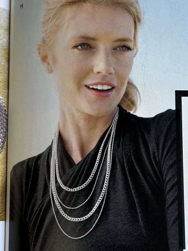 Brand New Silpada High Authority Necklace 4 Silver Strands Never Worn